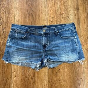Citizens of Humanity USA Made Cut Off Denim Shorts Blue Frayed Hem Size 32 micro